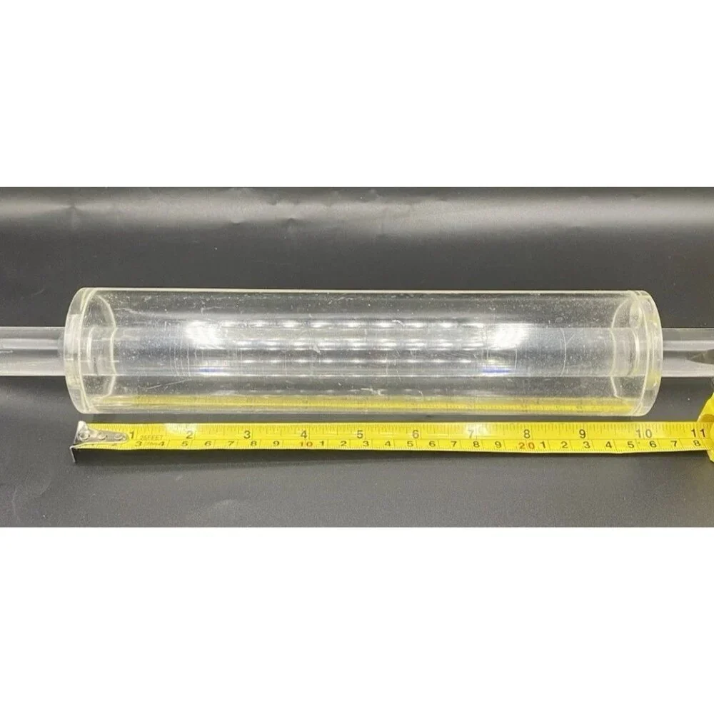 Rialto Clear Acrylic Rolling Pin Made in Italy Vintage Kitchen Baking Tool HTF
